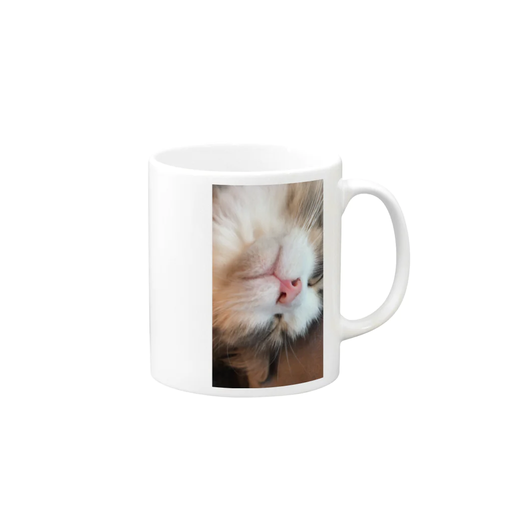 ちぇるの顔面猫 Mug :right side of the handle