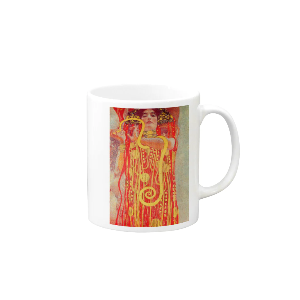 Art Baseのグスタフ・クリムト / 1907 /University of Vienna Ceiling Paintings (Medicine) / Gustav Klimt Mug :right side of the handle