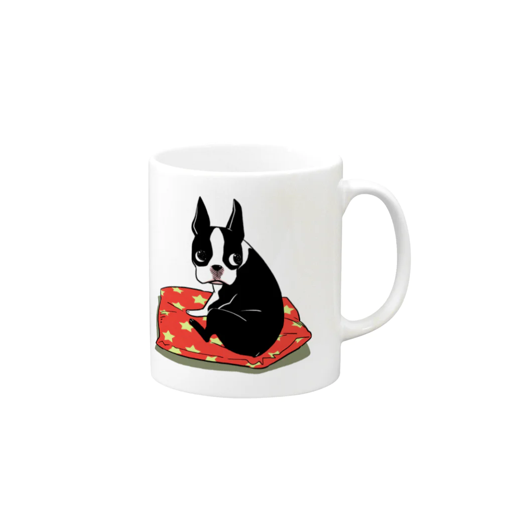 館尾冽のふりむきくん Mug :right side of the handle