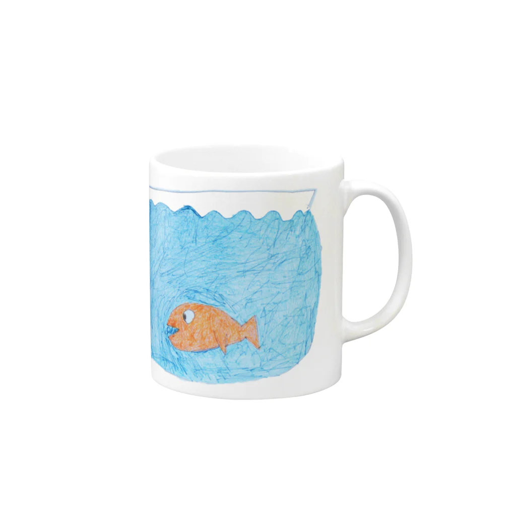 cocororapperの金魚鉢 Mug :right side of the handle