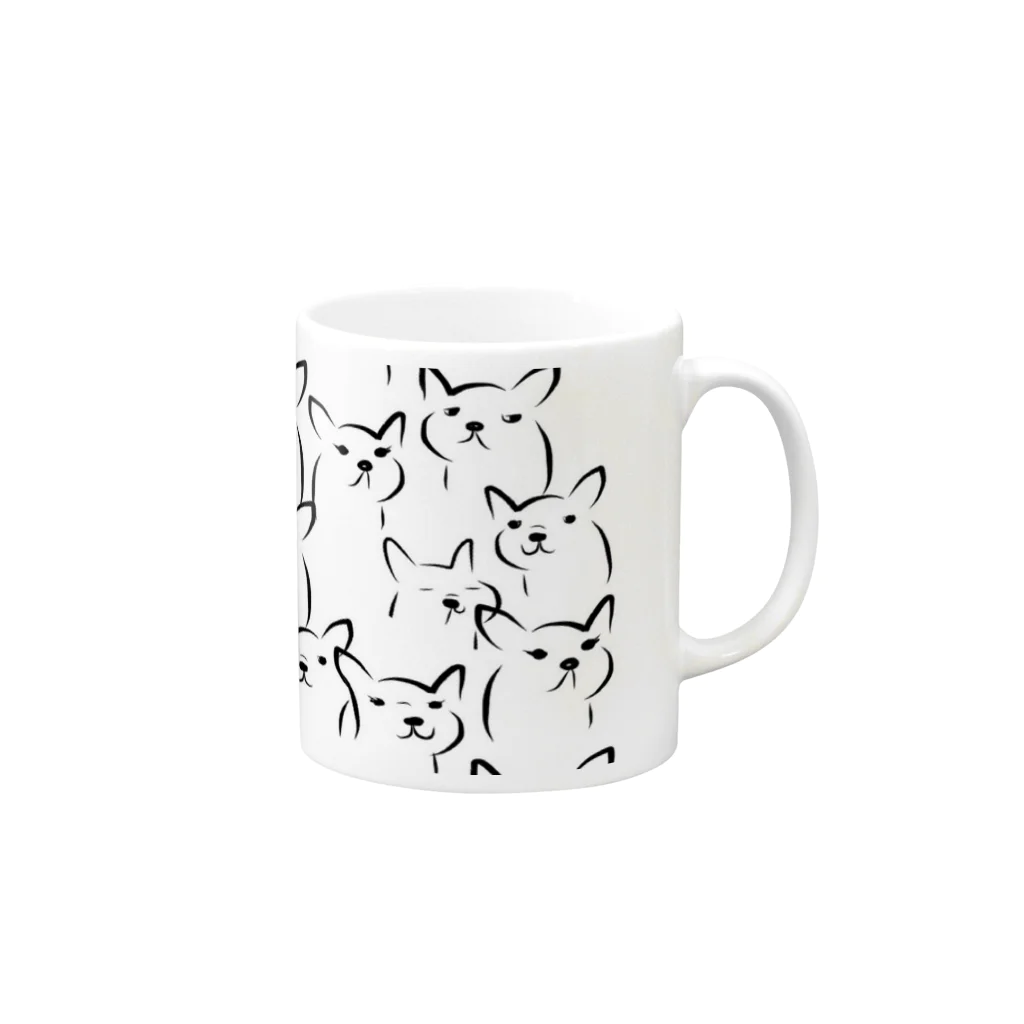 HER AND MARSHMALLOWのフレブルフレンズ Mug :right side of the handle