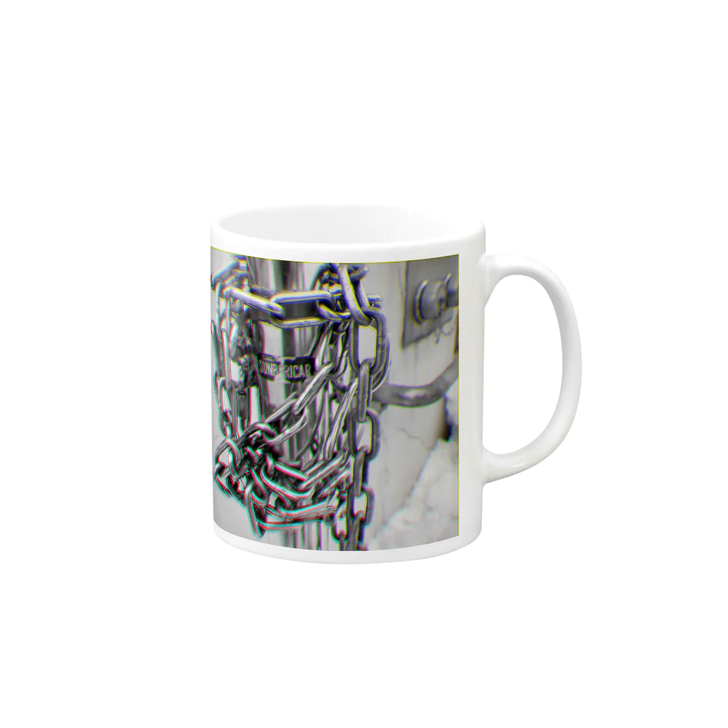 whitenoiseのchain Mug :right side of the handle