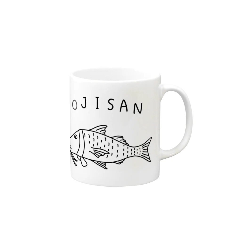 Aliviostaのオジサンの中のオジサン ゆるい魚イラスト 海 釣り 沖縄 おじさん Mug :right side of the handle