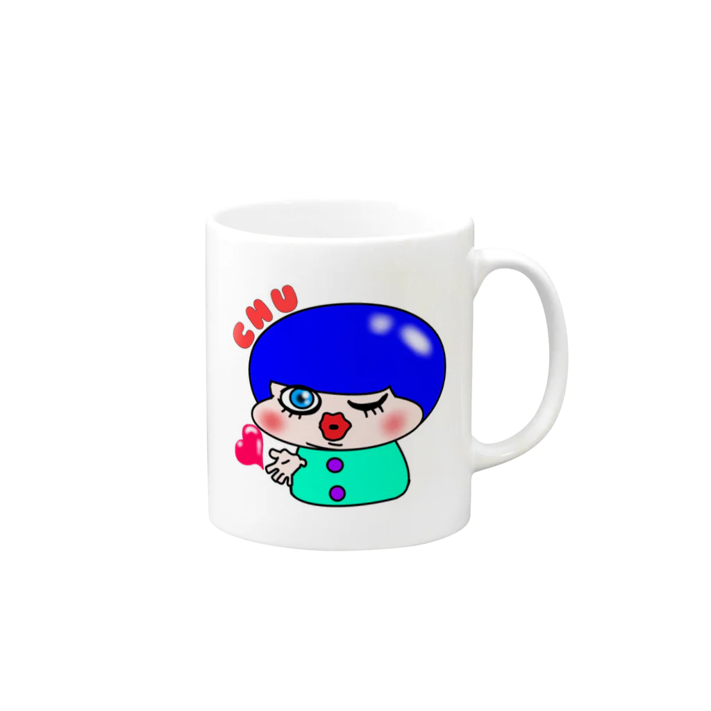 ともやんのKiss you Mug :right side of the handle