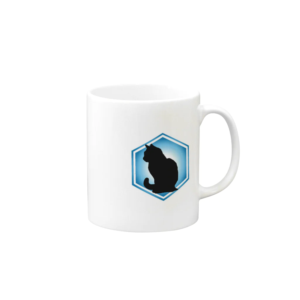 Black Cat Worksの黒猫　Resistance Mug :right side of the handle