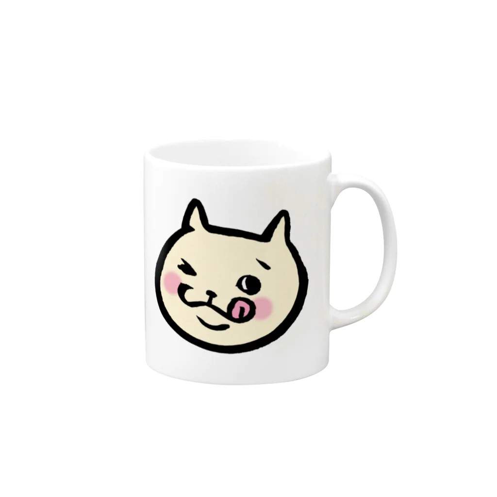 ©hey hachiのねこはん Mug :right side of the handle