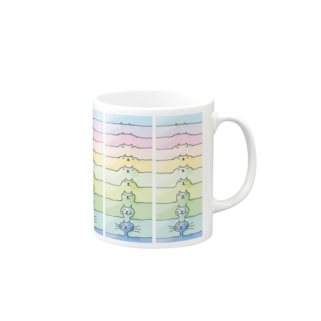 Yoshisyanのネコが芽生えて来ます Mug :right side of the handle