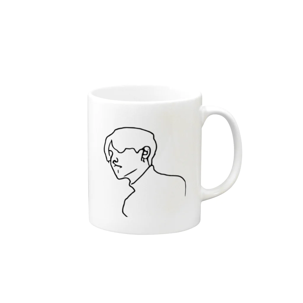 AileeeのBoy.6 Mug :right side of the handle