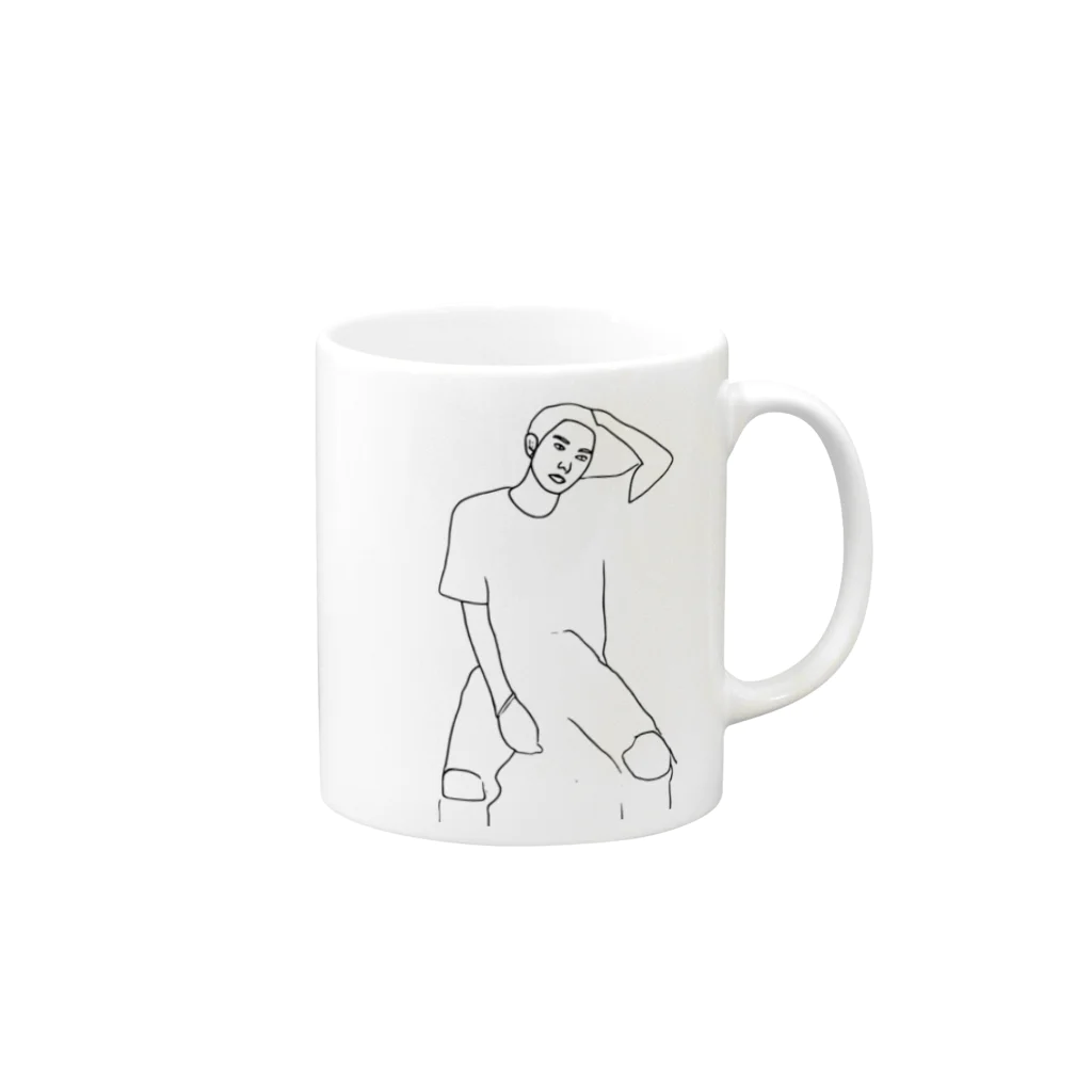 AileeeのBoy.7 Mug :right side of the handle