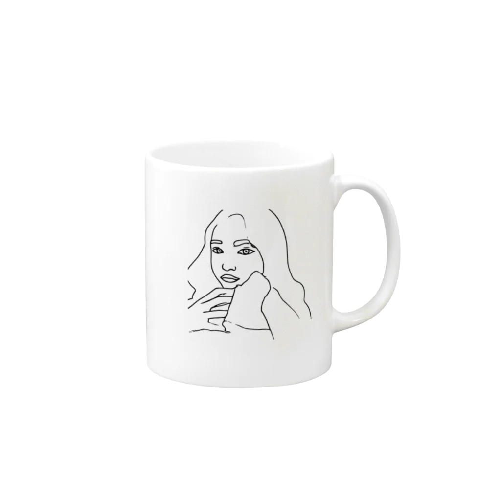 AileeeのGirl.20 Mug :right side of the handle