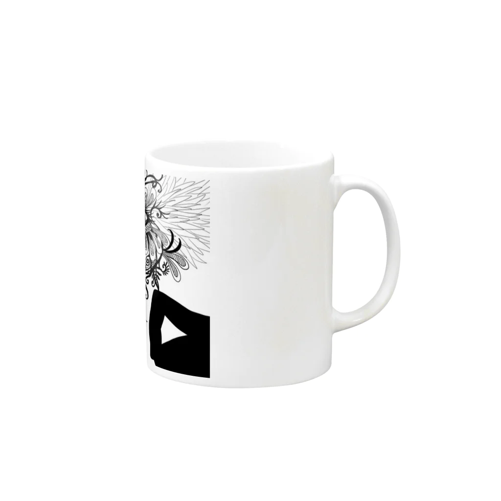 MISOの花と少女 Mug :right side of the handle