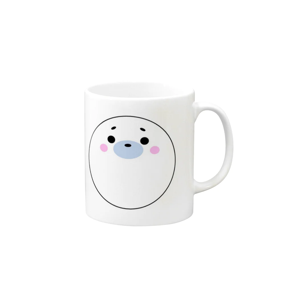 もものまん丸ごまちゃん Mug :right side of the handle