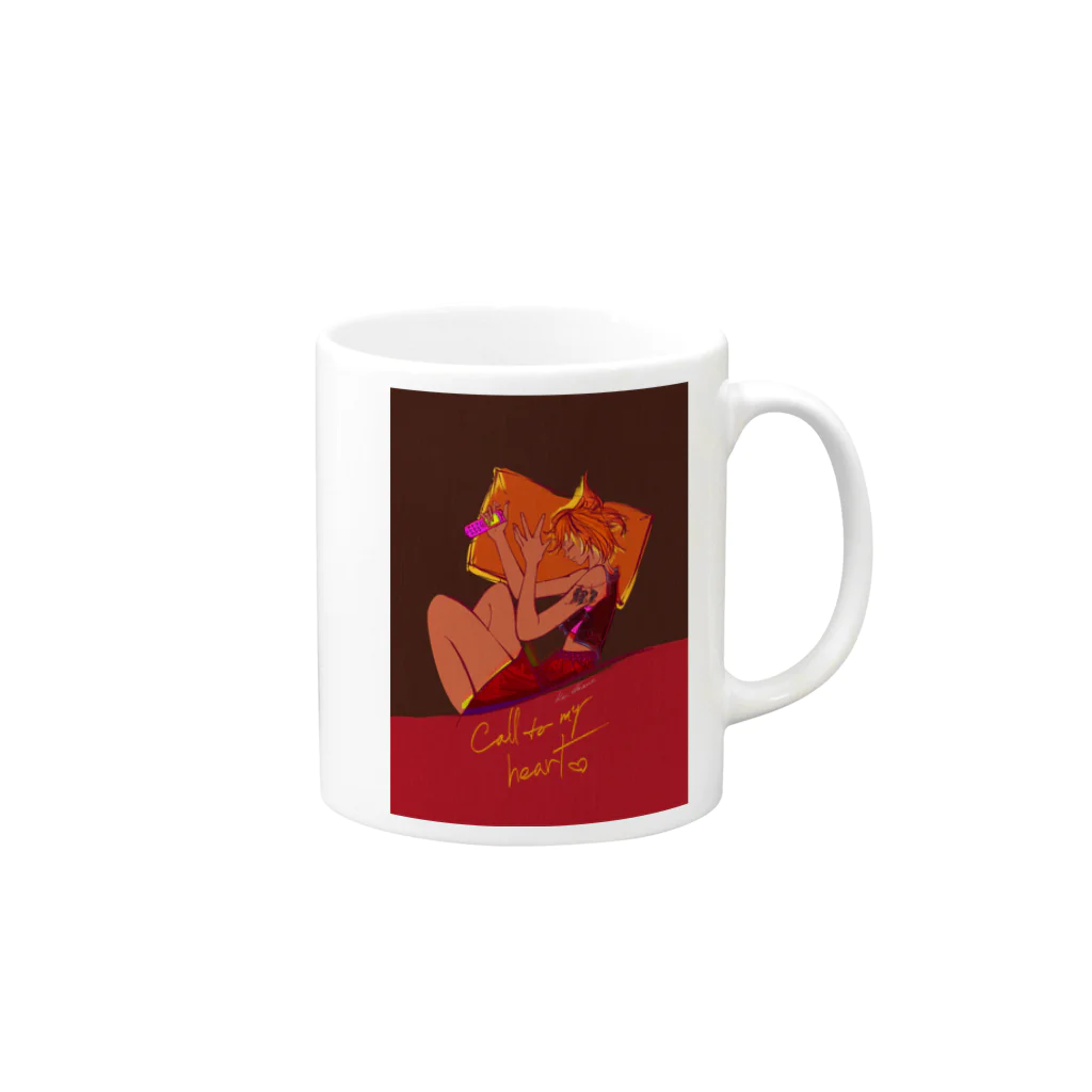 ハヅケイのオミセ。の「Call to my heart 。」 Mug :right side of the handle