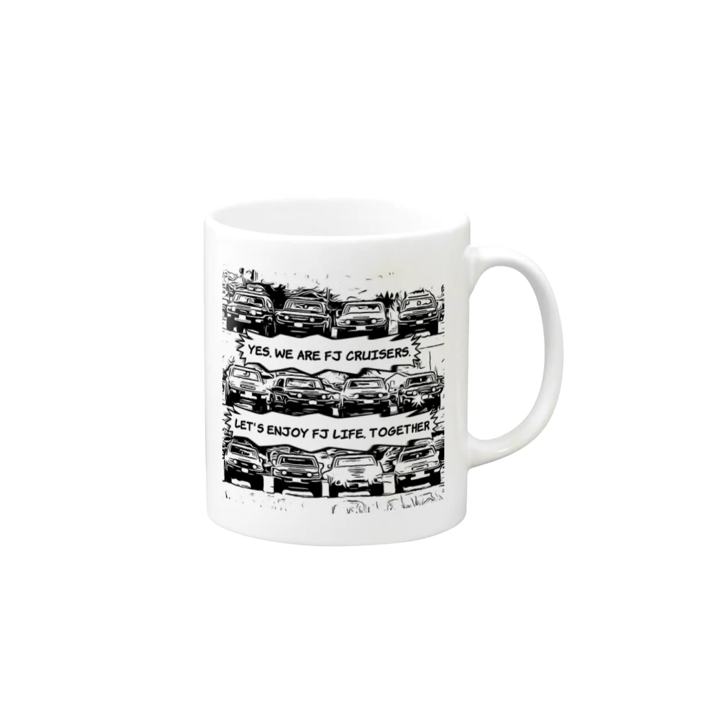 FJ cruiser freaksのFJ cruiser freaks 2019 Mug :right side of the handle