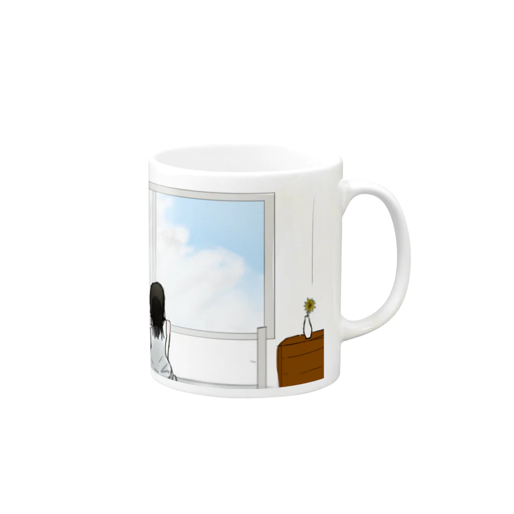 Minto46の孤独な子 Mug :right side of the handle