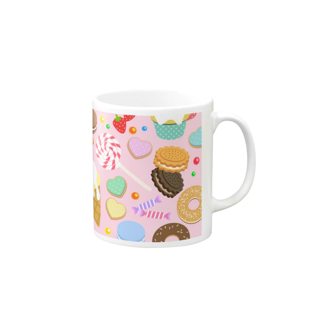 SECOND8のスイーツマグ Mug :right side of the handle