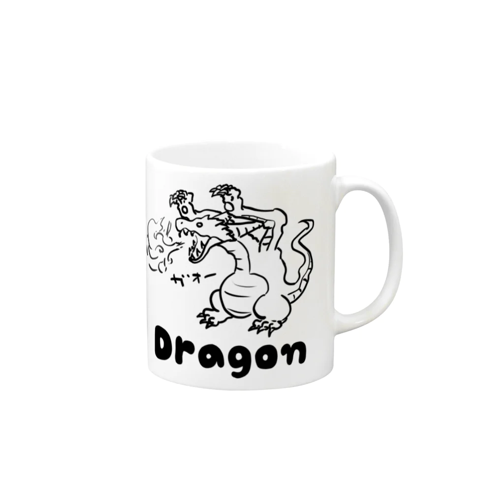 ハサムのゆるかわドラゴン Mug :right side of the handle