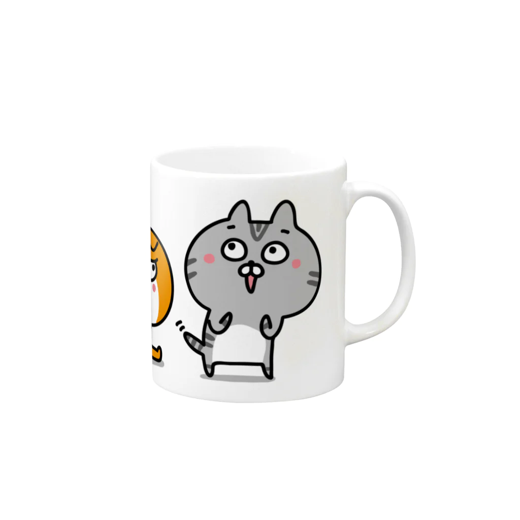 mogulのおねこさんたち Mug :right side of the handle