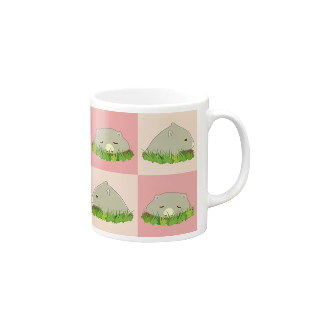 wombat_yuのウォンバットの ”Tumori”ちゃん3 Mug :right side of the handle