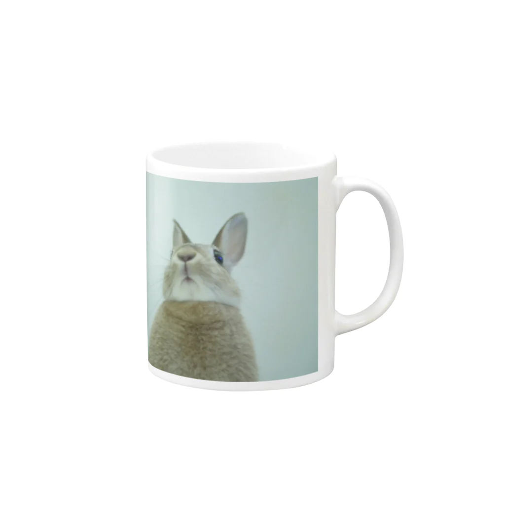 992のお鼻ひくひくこもちゃん Mug :right side of the handle