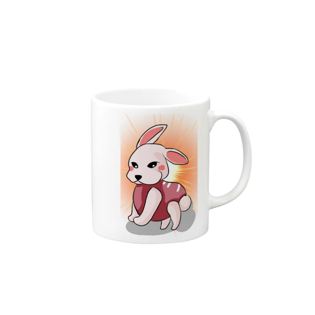 piyopiyoのうーちゃんグッズ Mug :right side of the handle