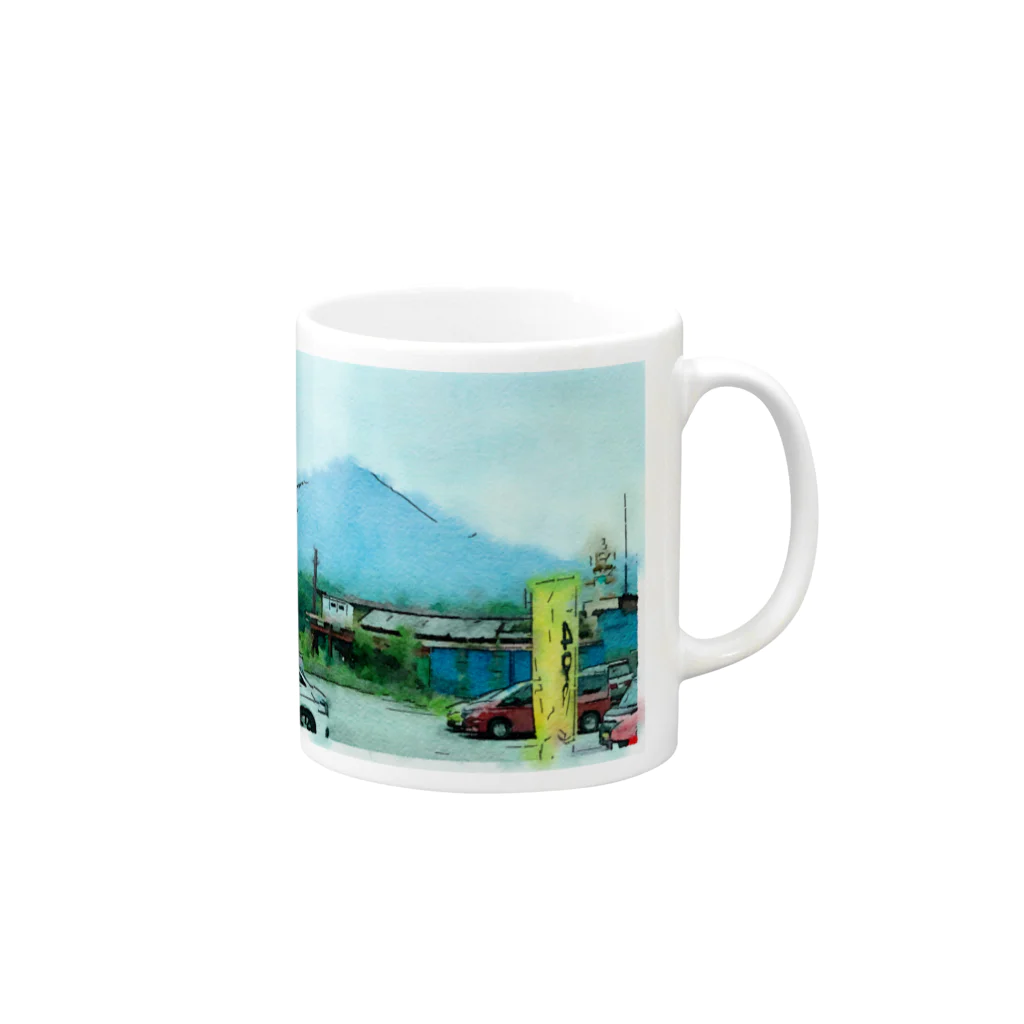 Marbleの景色 Mug :right side of the handle