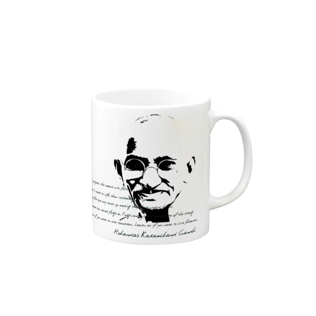 JOKERS FACTORYのGANDHI Mug :right side of the handle