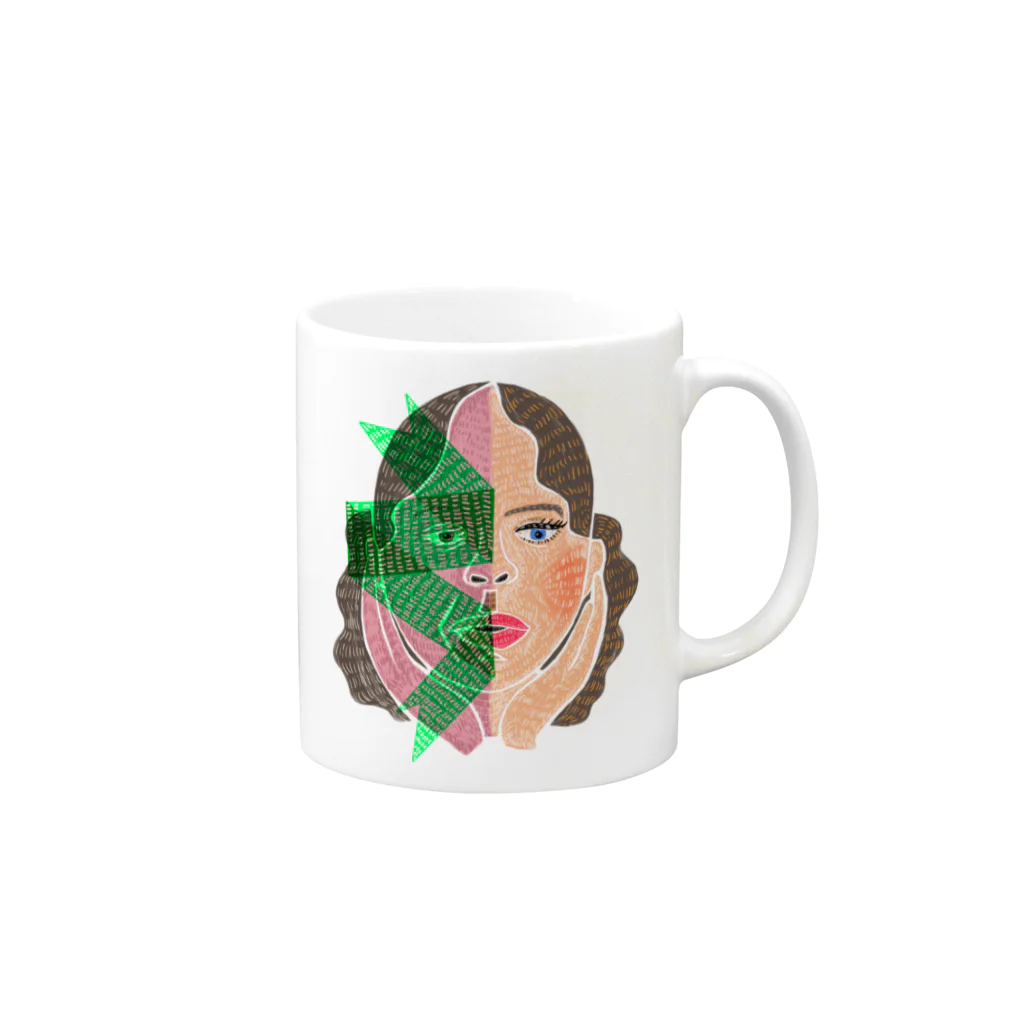 Tania NobukovskiのWOMEN COMPLEX 2 Mug :right side of the handle