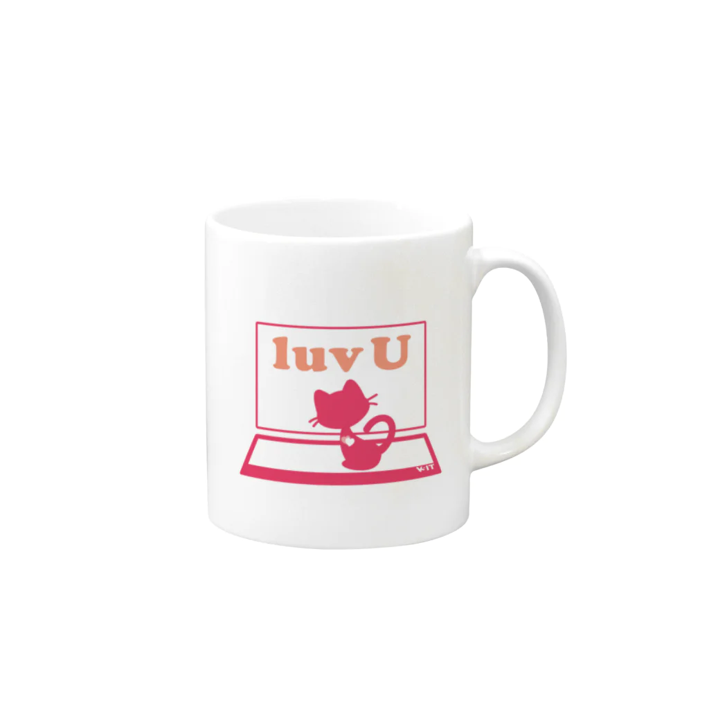 shadoのk-IT_NT-luvU_mug マグカップの取っ手の右面