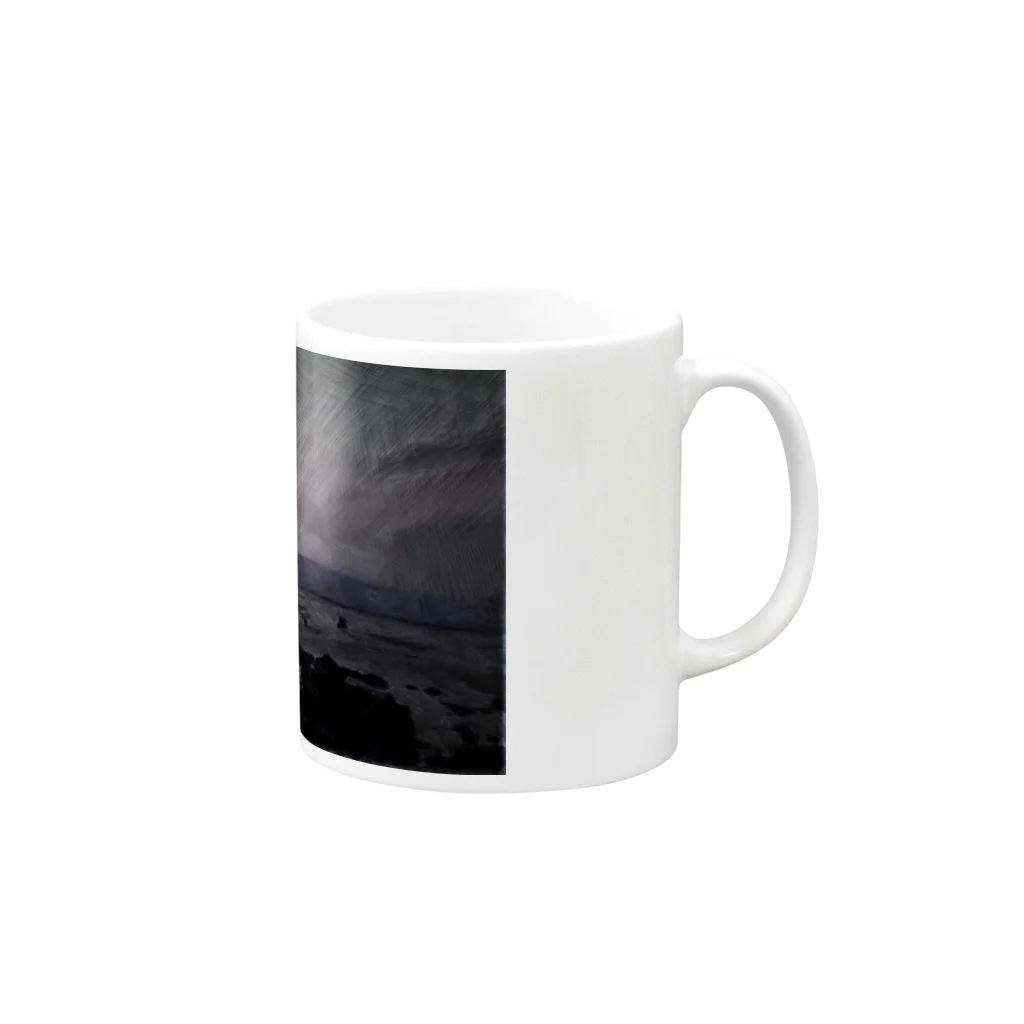 mikkisixxの月読 Mug :right side of the handle