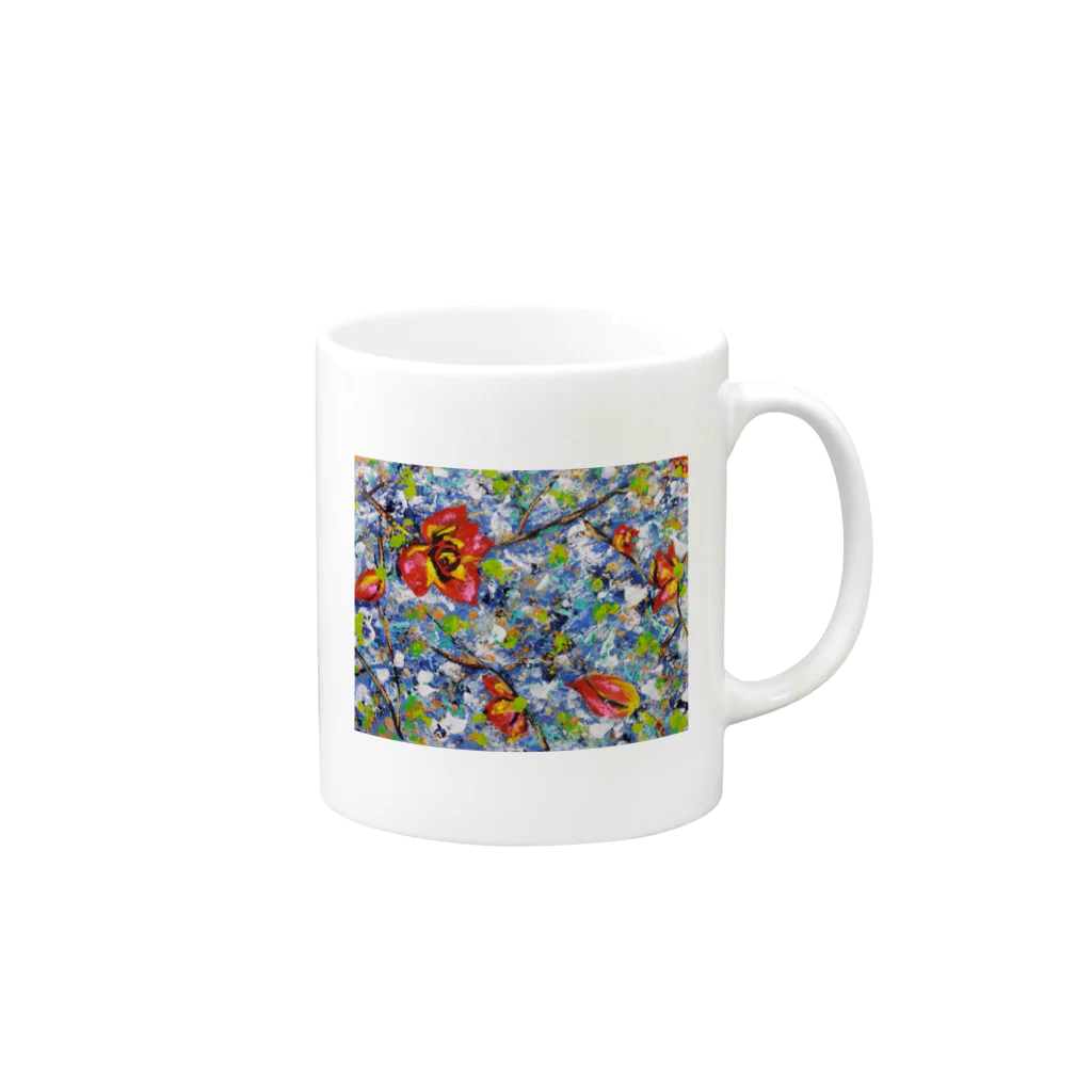 hisalaのRose landscape Mug :right side of the handle