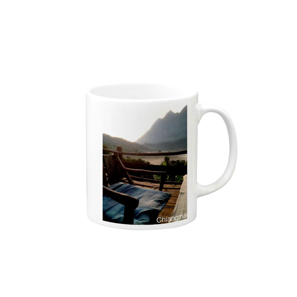 tonsonのタイの山 Mug :right side of the handle