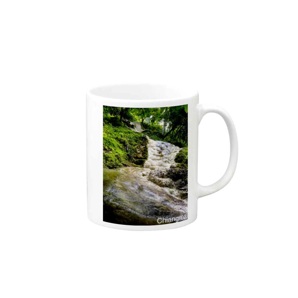 tonsonのタイの滝 Mug :right side of the handle