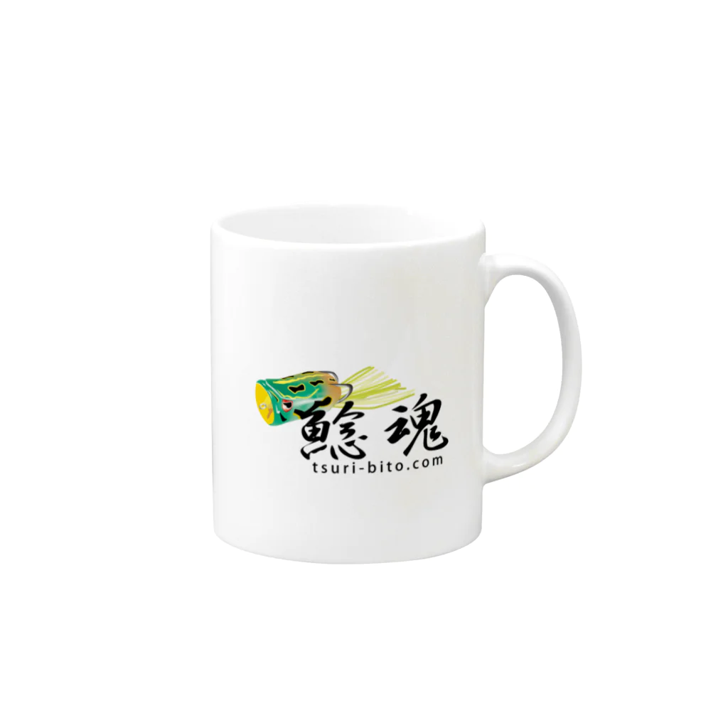 tsuri-bitoの爆釣鯰魂 Mug :right side of the handle