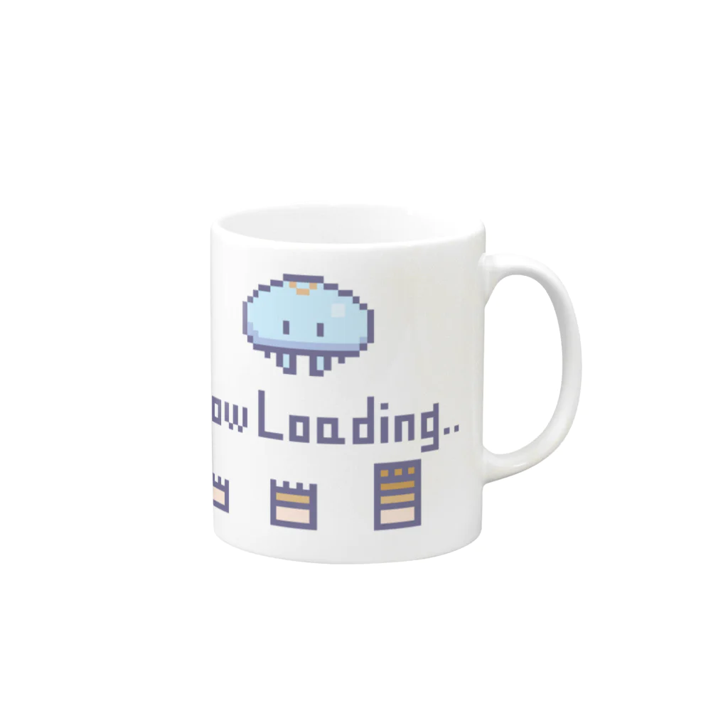 あとりえくらげのNow loading... Mug :right side of the handle