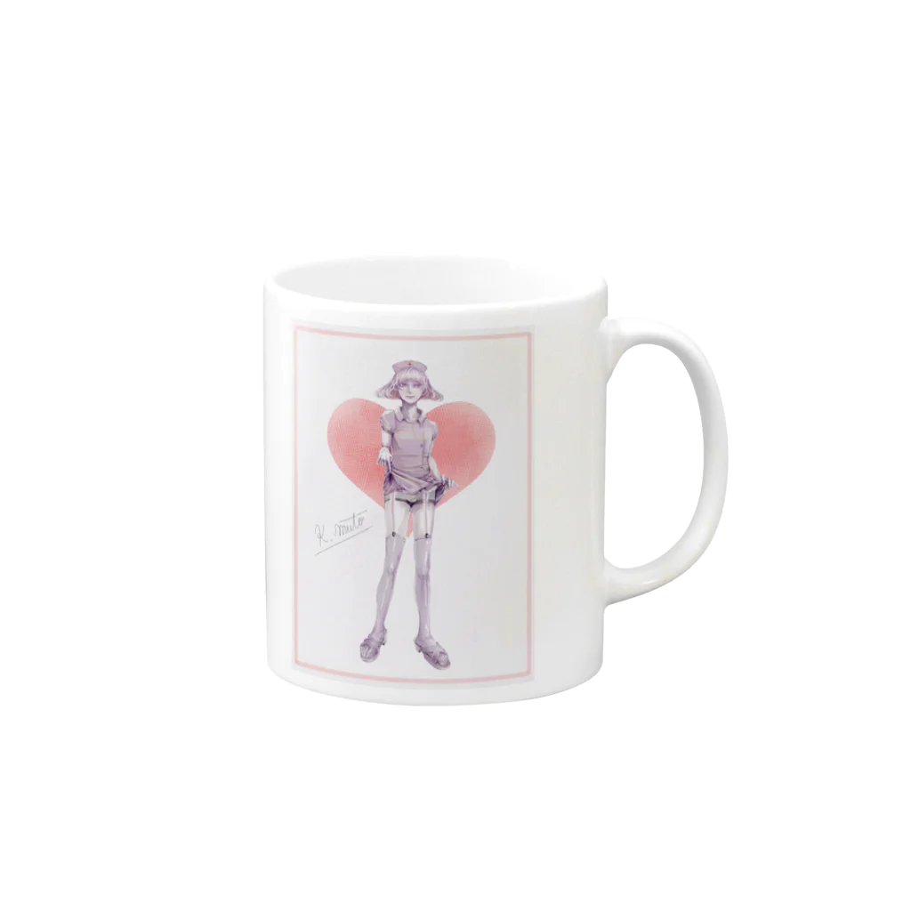 武藤和澄のnurse boy  Mug :right side of the handle