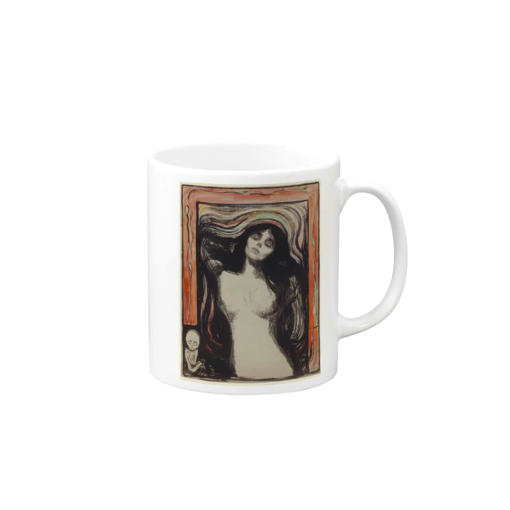 beautiful-worldのムンク マドンナ Mug :right side of the handle