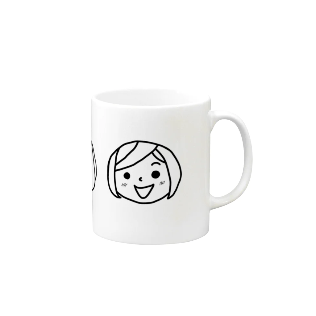 みつまめこshopのみつごです Mug :right side of the handle