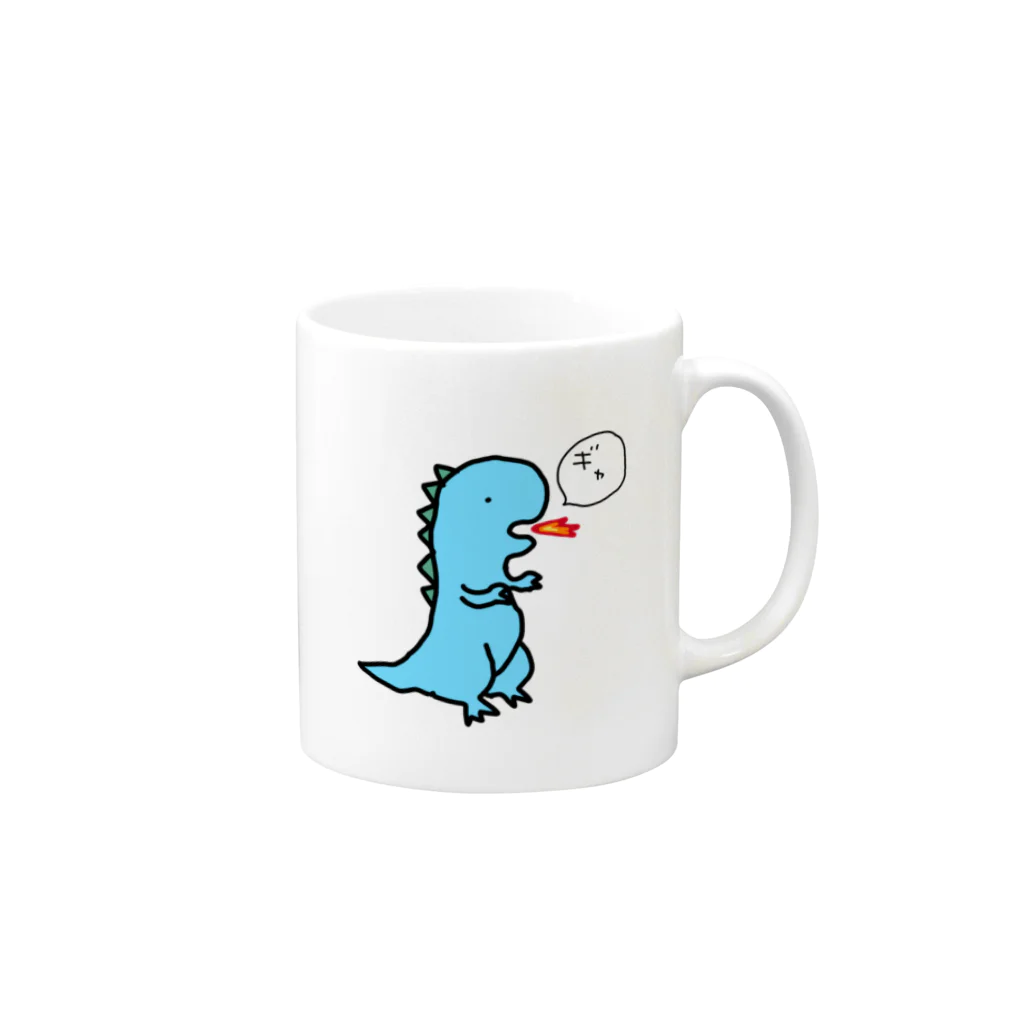 🦐あ🦐のゆるいきょうりゅう2 Mug :right side of the handle