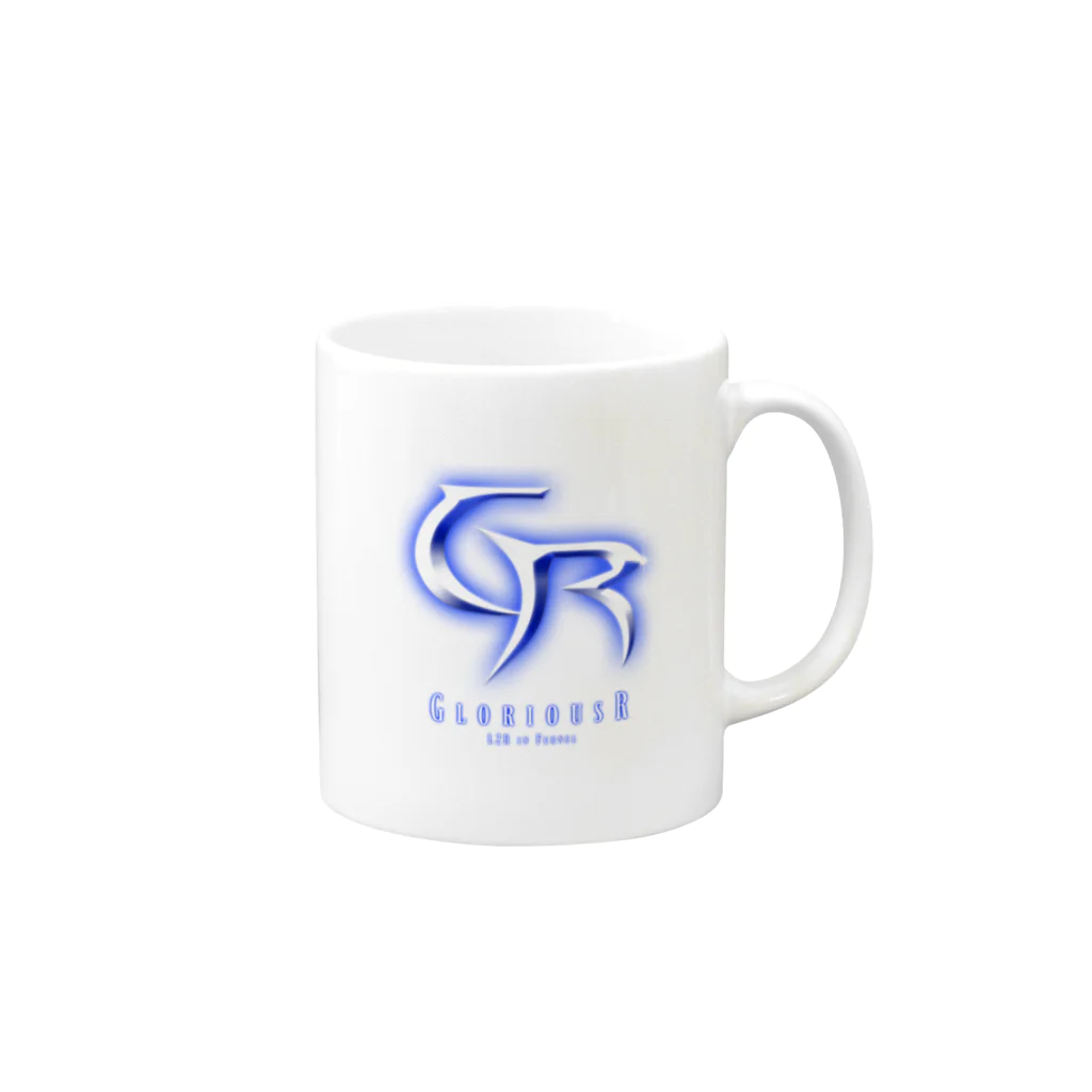 GloriousR StoreのGRグッズ ホワイト系 Mug :right side of the handle