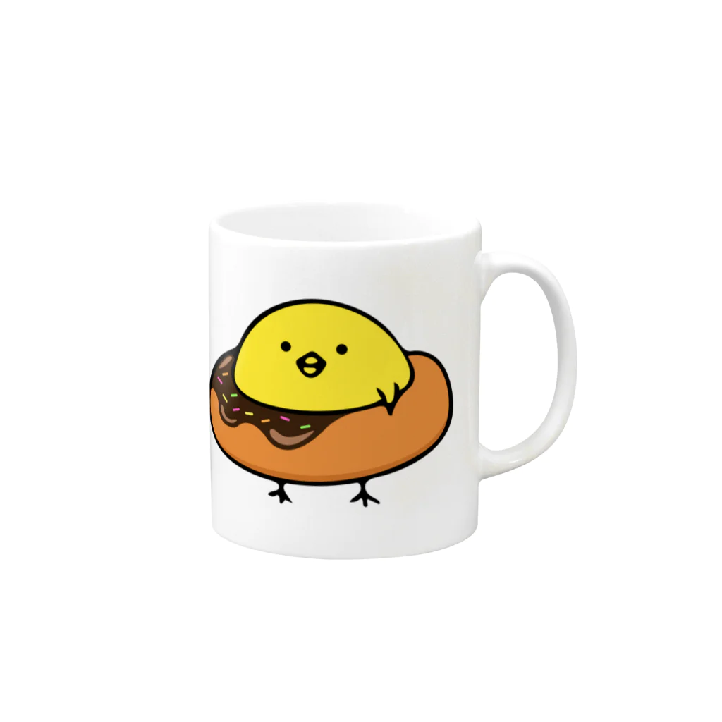 ひよさんストアのひよさんドーナツ Mug :right side of the handle