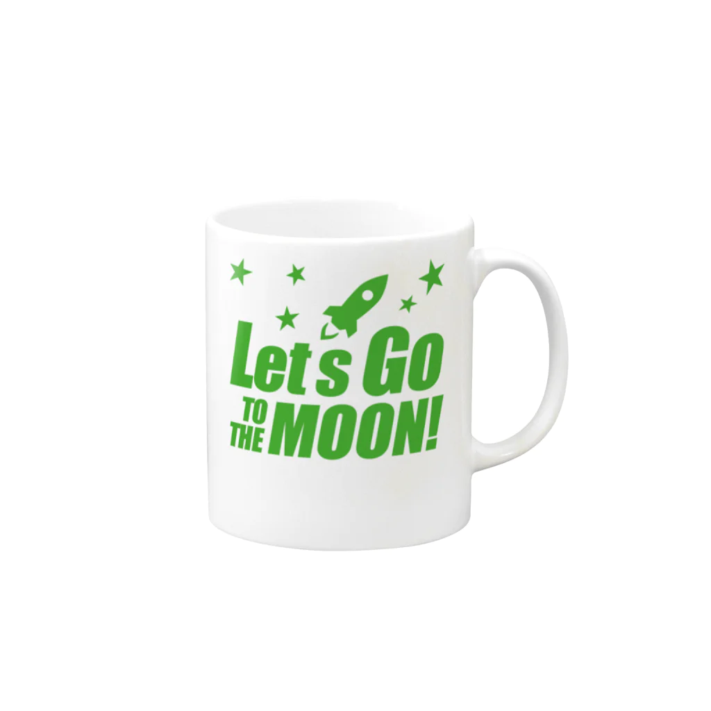 【仮想通貨】ADKグッズ専門店 のLet's go to the moon! マグカップの取っ手の右面