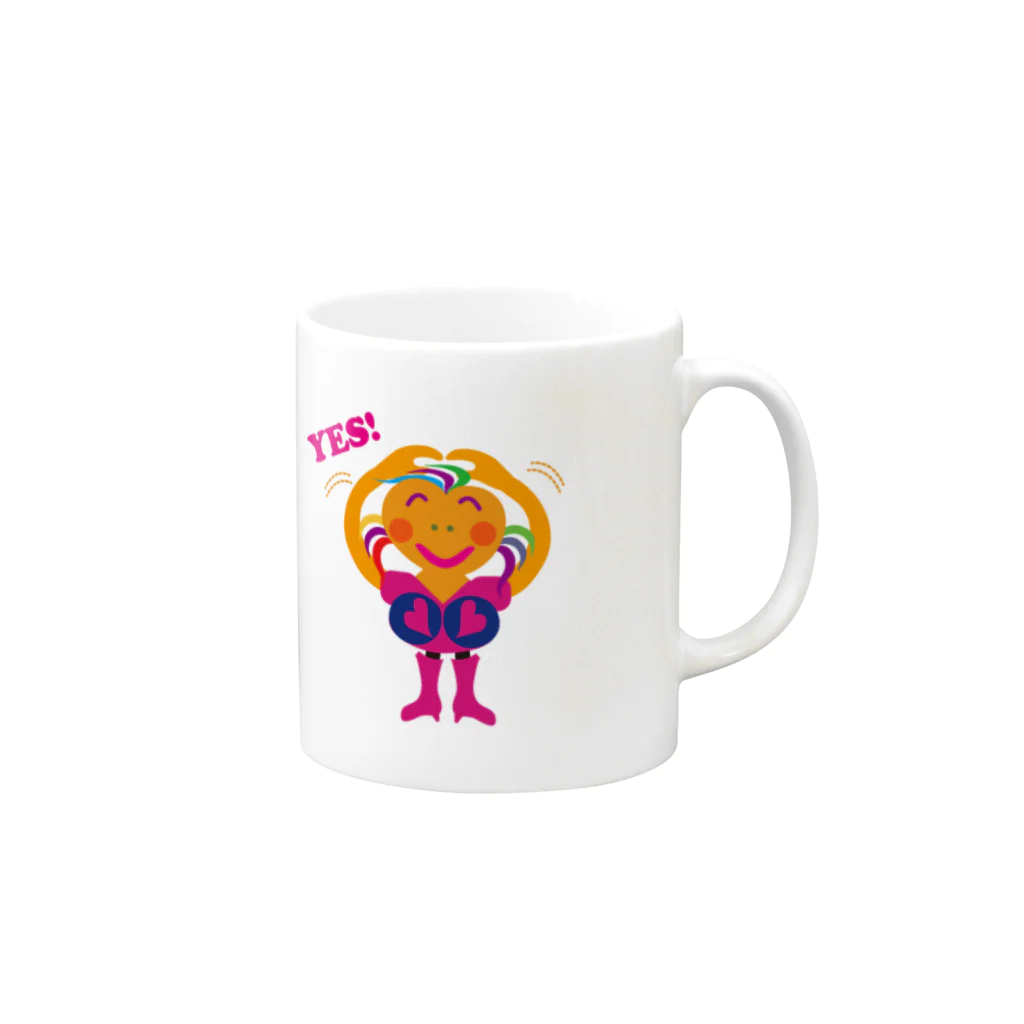 ジルトチッチのデザインボックスのSay YES! Mug :right side of the handle