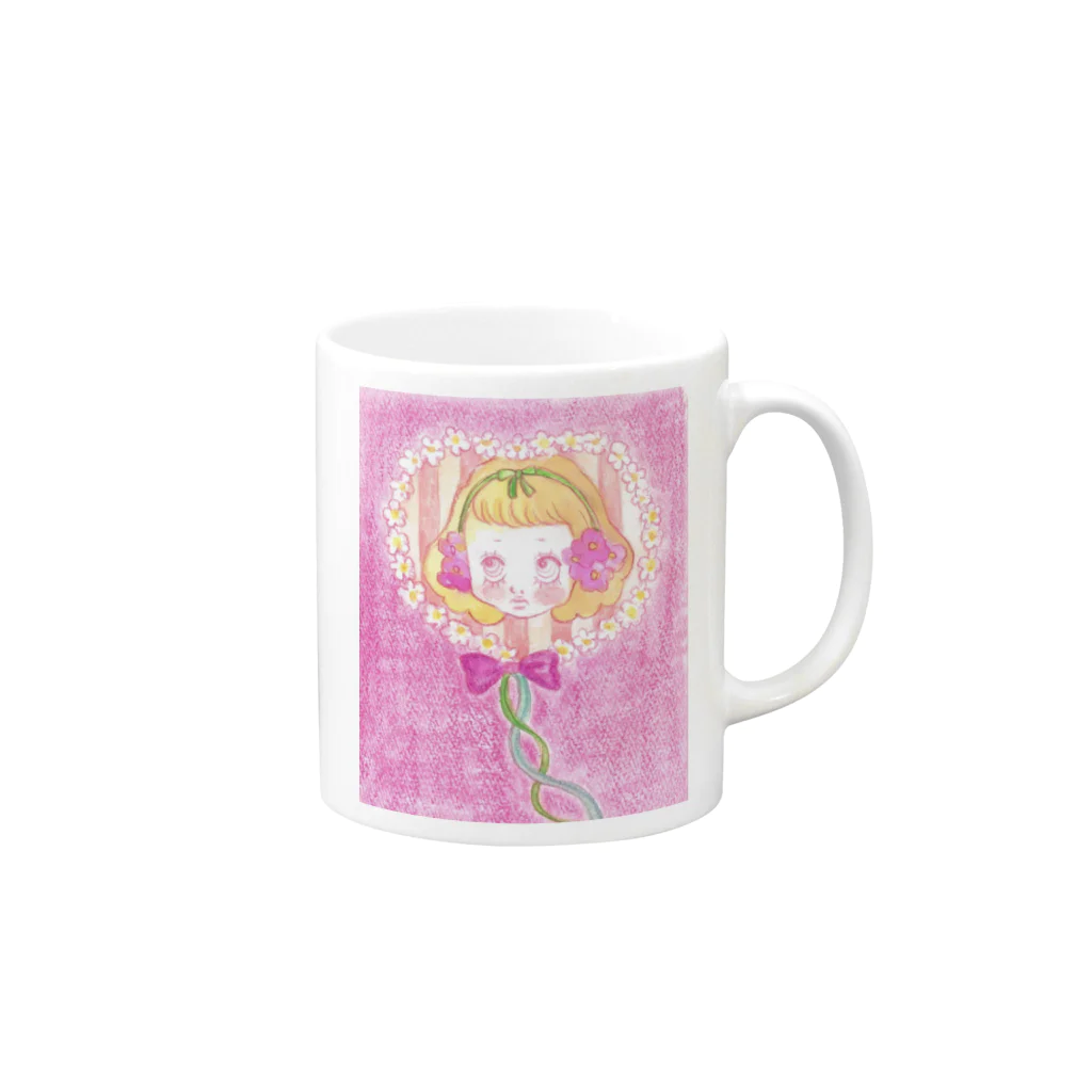 kaoru_littieのFlower baby Mug :right side of the handle