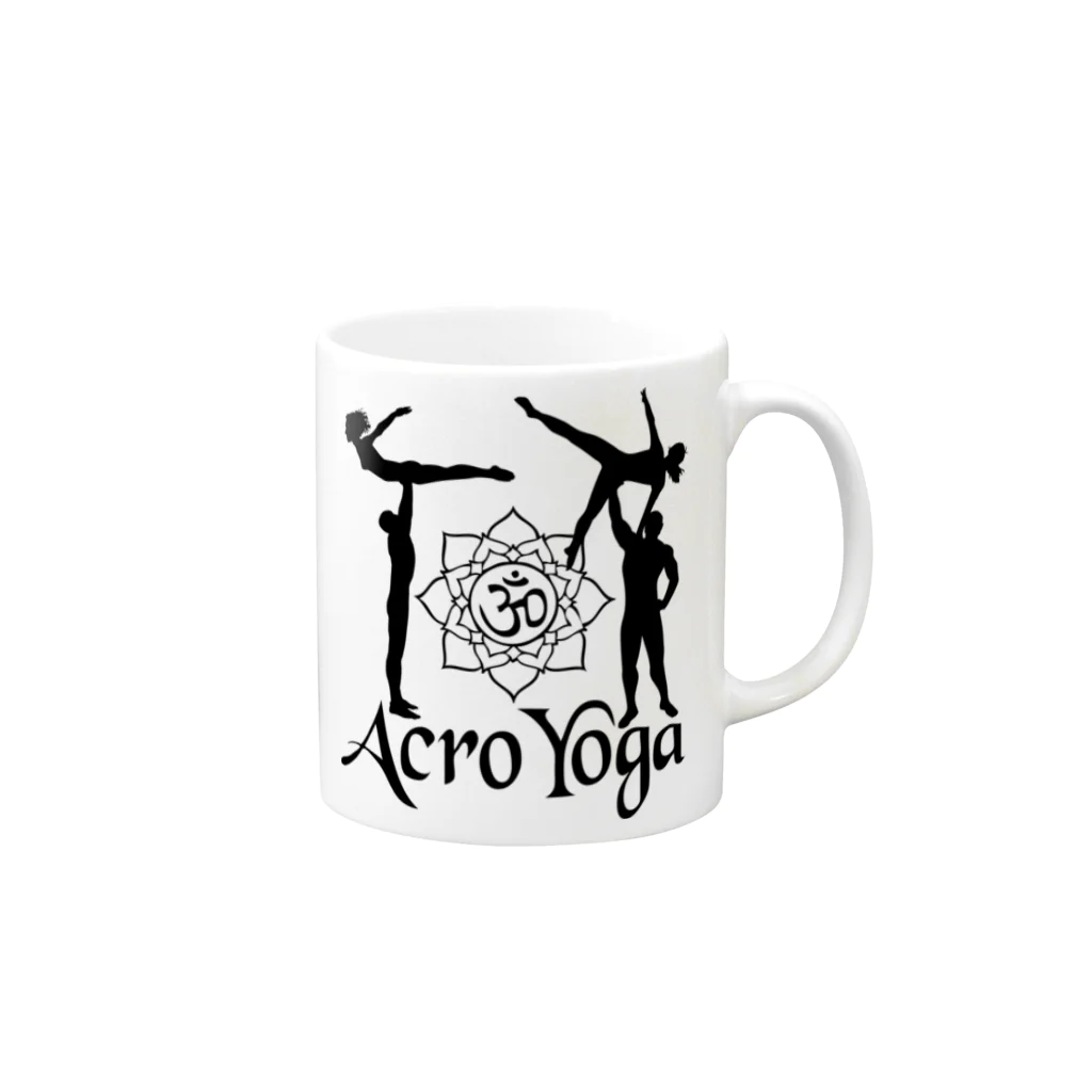 JuggernautCheerのAcroYoga BirdOmStar Mug :right side of the handle