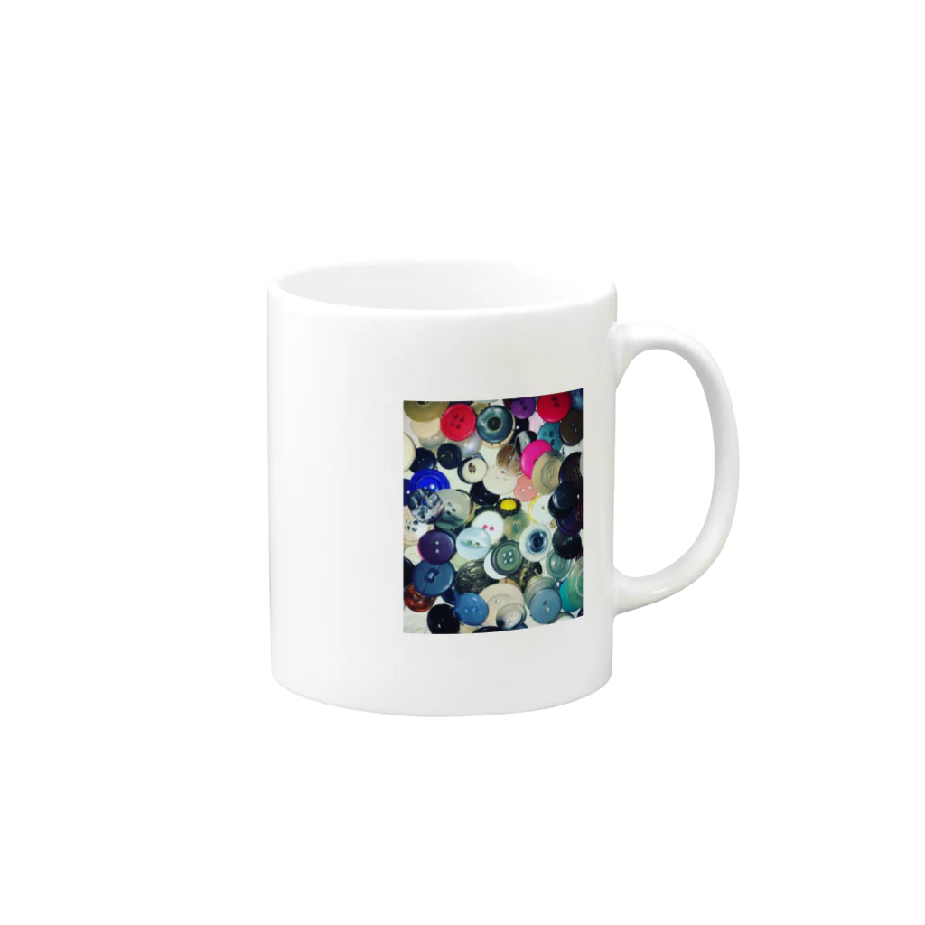 cozcozのぼたん Mug :right side of the handle