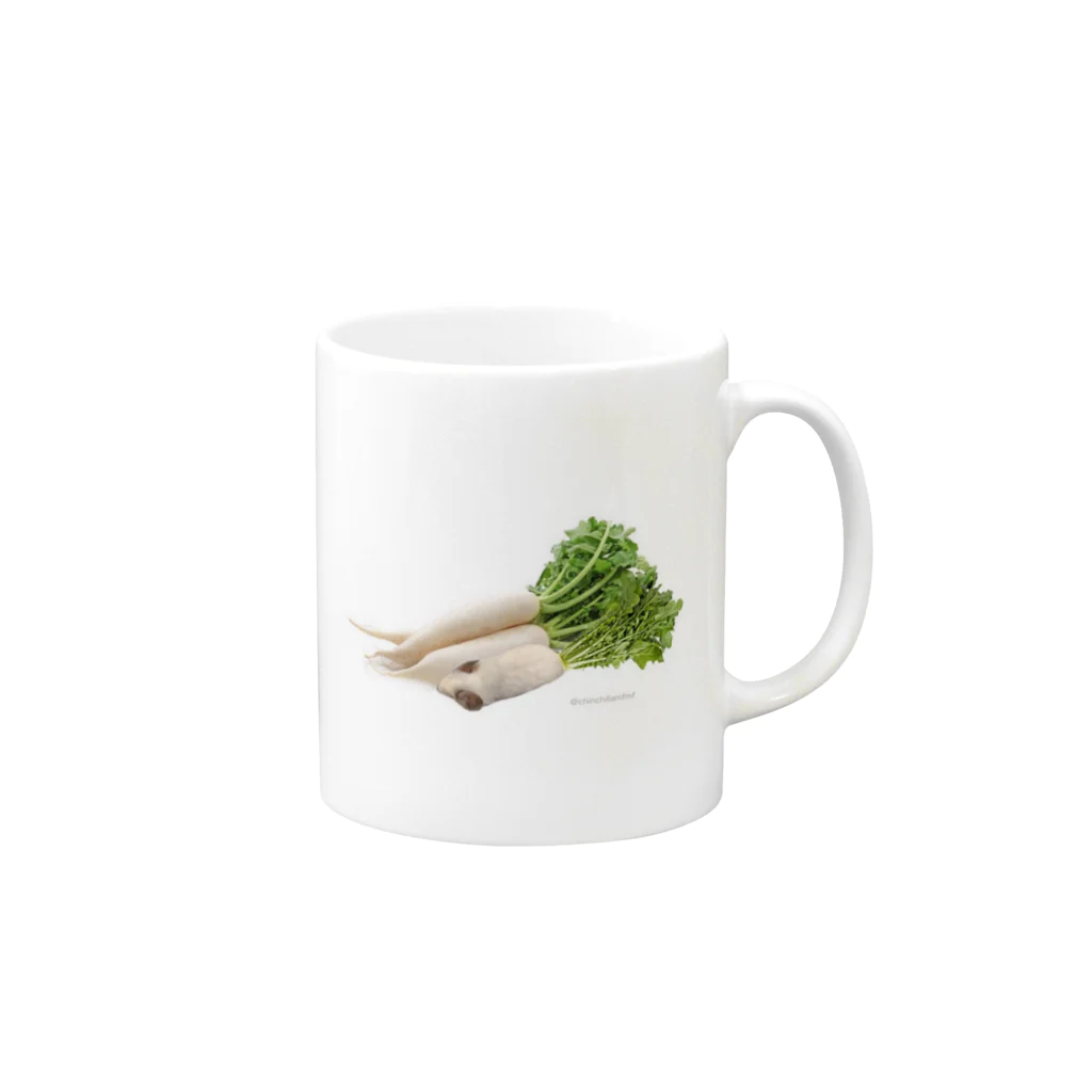 chinchillamfmfのチンチラ大根 Mug :right side of the handle