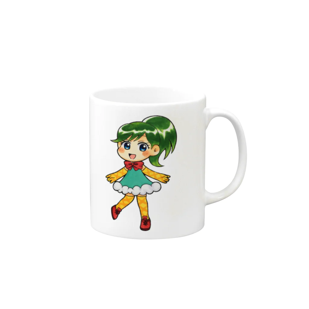 pain_chanのパインちゃん Mug :right side of the handle