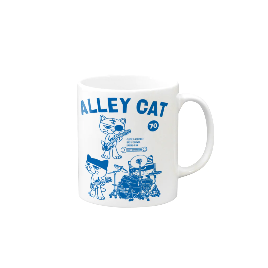 NaoのALLEY CAT 〜ドラ猫モータース〜 Mug :right side of the handle