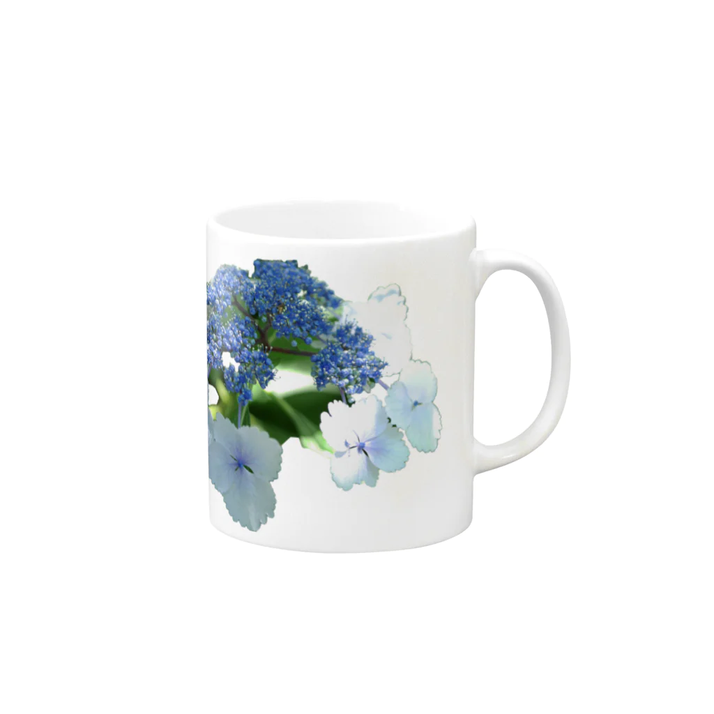 hikagemonoの青い紫陽花 Mug :right side of the handle